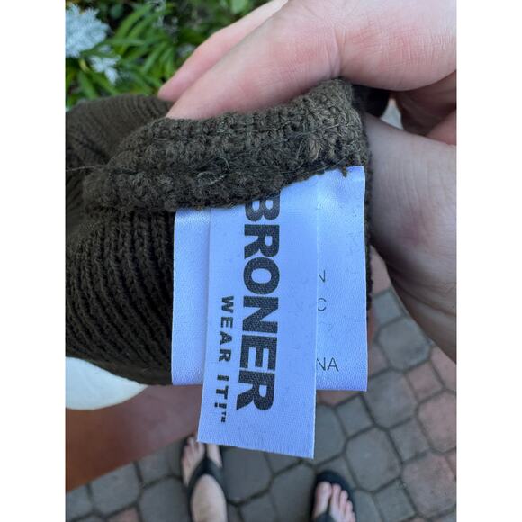 Broner Switchfoot Red Star Newsboy Knit Cap Hat Adult One Size Military Green - Picture 8 of 10